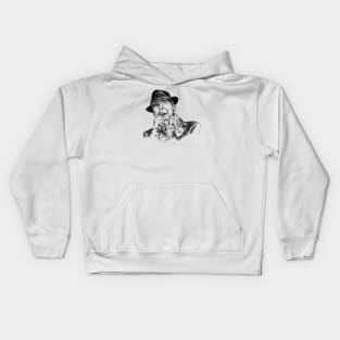 Leonard Cohen portrait Kids Hoodie